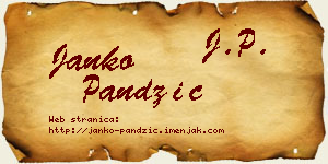 Janko Pandžić vizit kartica